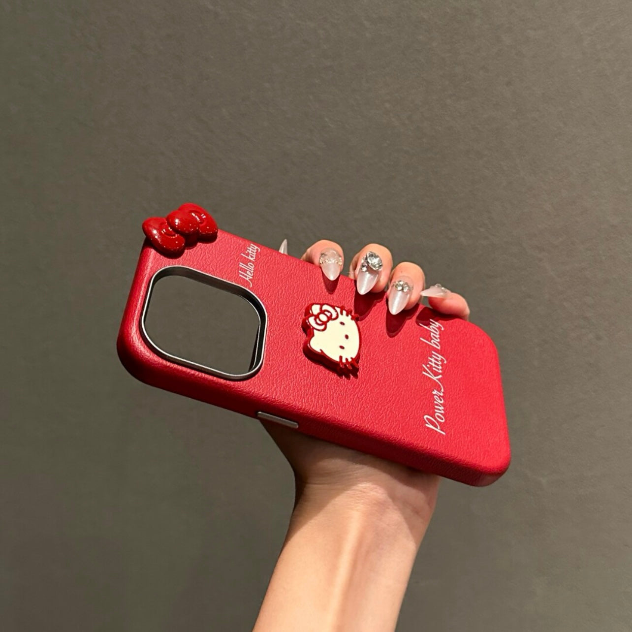 HelloKitty Classic Bow Retro Red Phone Case for iPhone 15/16 Pro/Pro Max