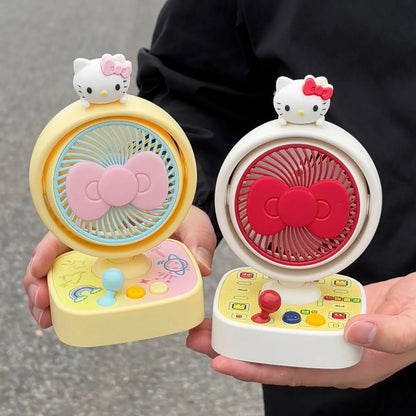 HelloKitty Desktop Mini Fan – Portable USB Rechargeable Cute Table Fan